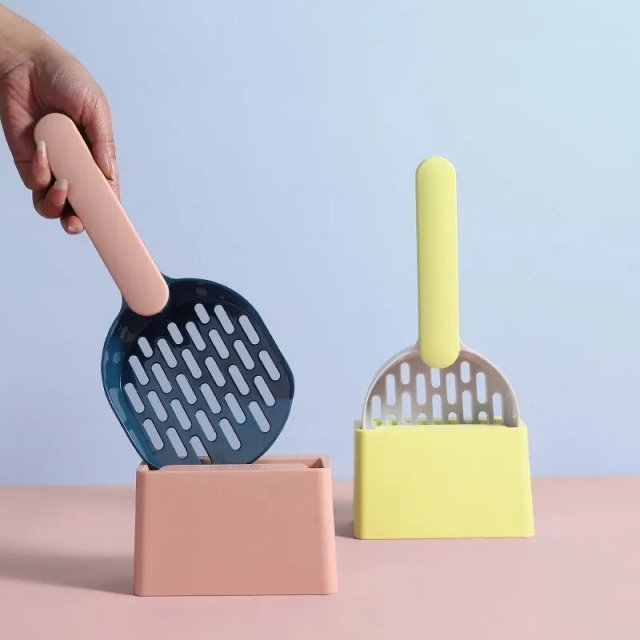 Multi-Function Cat Litter Scoop with Self-Cleaning Base - Eco-Friendly Pet Care - Image 7