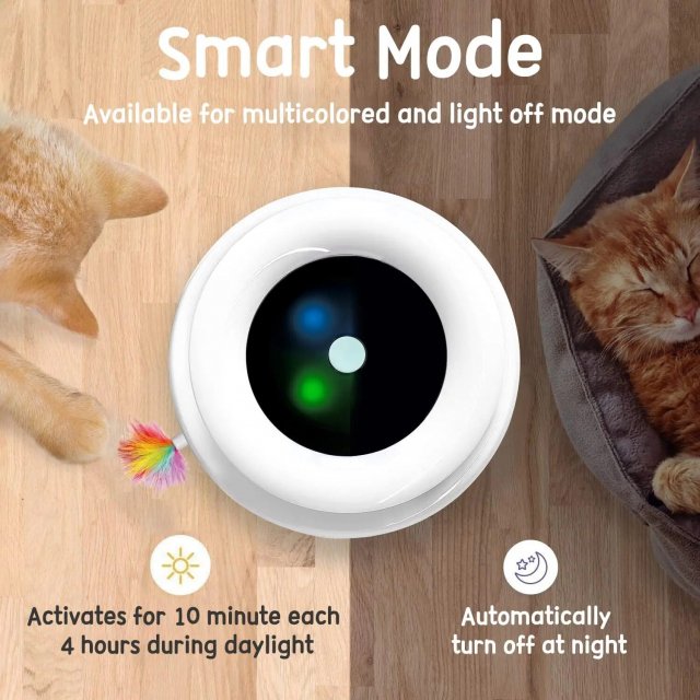 Interactive Cat Toy with Dual Play Modes, Auto On/Off Timer & Replaceable Feather Attachments - Image 7