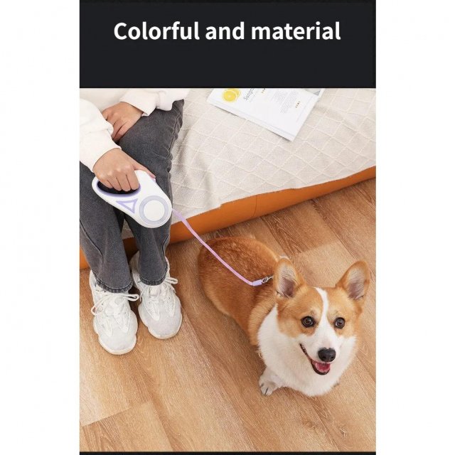 Luminous Retractable Nylon Pet Leash for Dogs & Cats - Durable, Automatic, & Extendable - Image 6