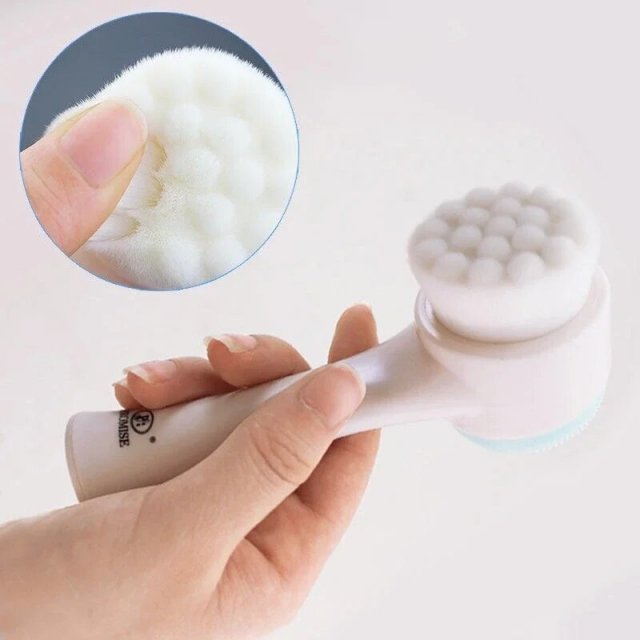 Soft Silicone Facial Cleansing Brush - Double-Sided Massage and Deep Cleanse - Image 6