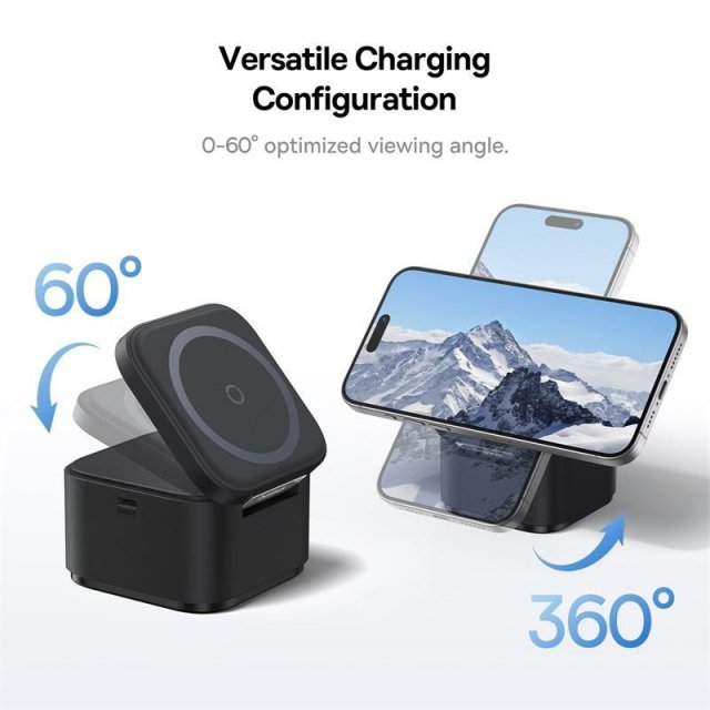 2-in-1 Magnetic Wireless Charger Stand: Fast Charging Dock Station - Image 7