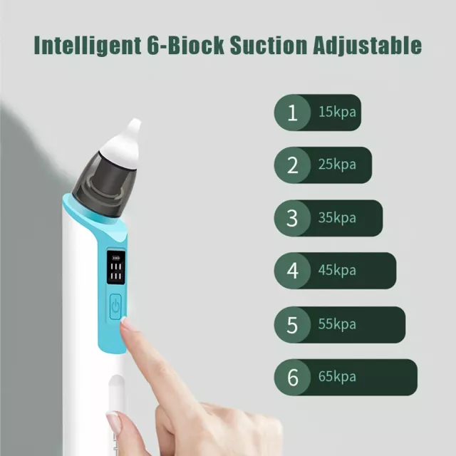Electric Baby Nasal Aspirator: Rechargeable, Multi-Mode Suction with Music and LED Display - Image 4