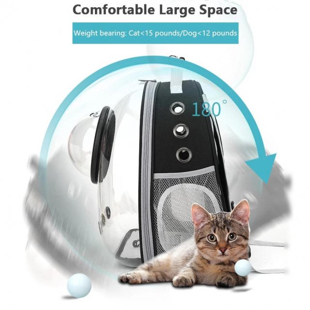 Luxury Cat Space Capsule Backpack - Transparent Pet Carrier for Stylish Outings - Image 2
