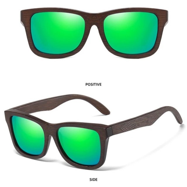 Natural Bamboo Wooden Polarized Sunglasses for Men with Multi-Coated Lenses and Gift Box - Image 7
