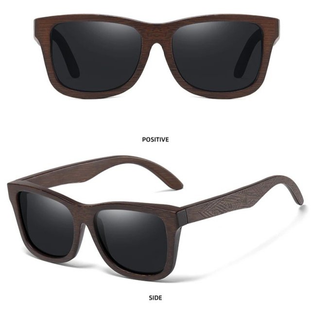 Natural Bamboo Wooden Polarized Sunglasses for Men with Multi-Coated Lenses and Gift Box - Image 8