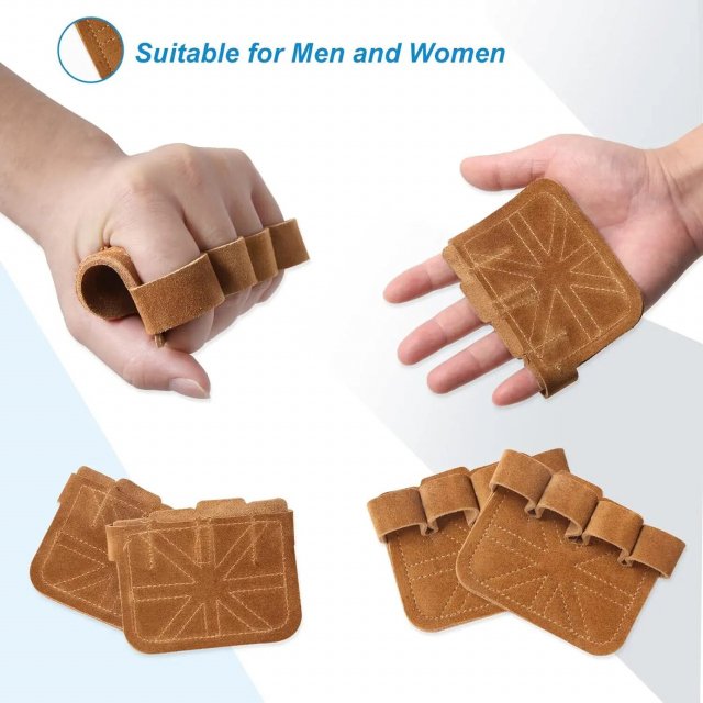 Anti-Skid Cowhide Gym Gloves for Weightlifting and CrossFit - Image 3