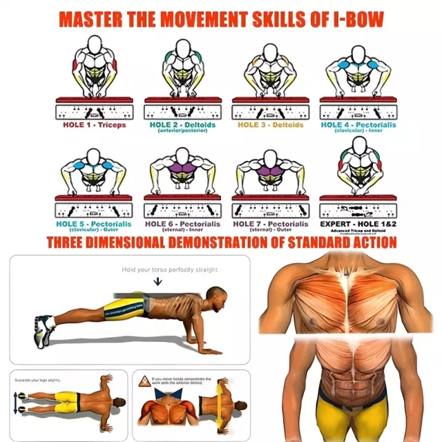 Foldable Multifunctional Push-Up Board Set for Full Body Workout - Image 6