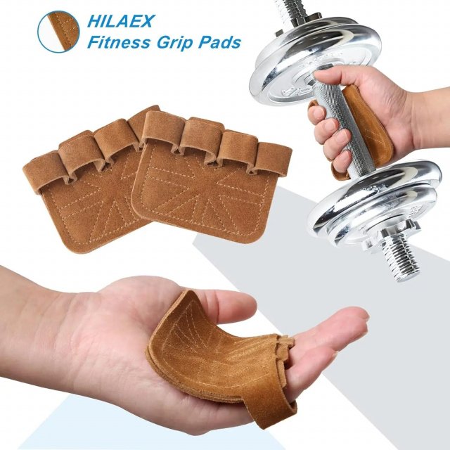Anti-Skid Cowhide Gym Gloves for Weightlifting and CrossFit - Image 2