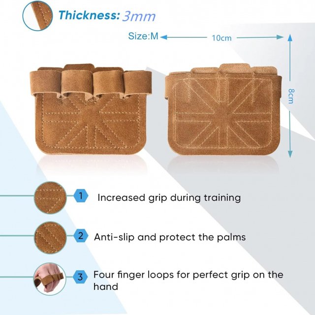 Anti-Skid Cowhide Gym Gloves for Weightlifting and CrossFit - Image 4