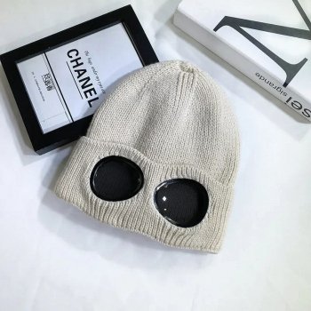 Winter Knit Skull Cap with Integrated Goggles Fashion Hats & Hair Accessories Size: 56-58cm Color: Beige