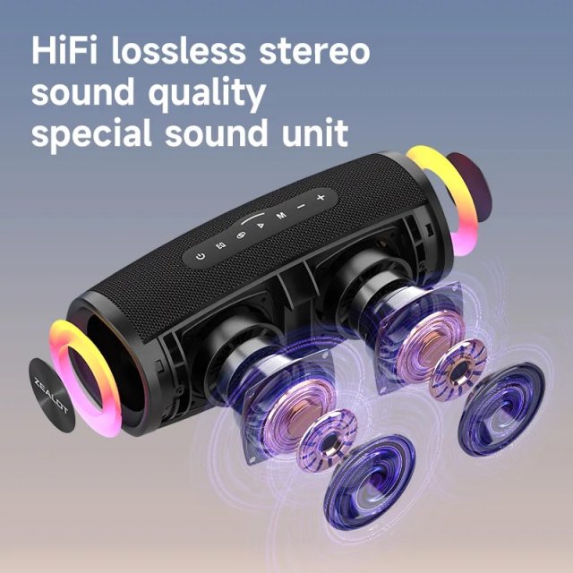 40W High-Power Portable Bluetooth Speaker with 3D Surround Sound & IPX6 Waterproof for Outdoor Use - Image 3