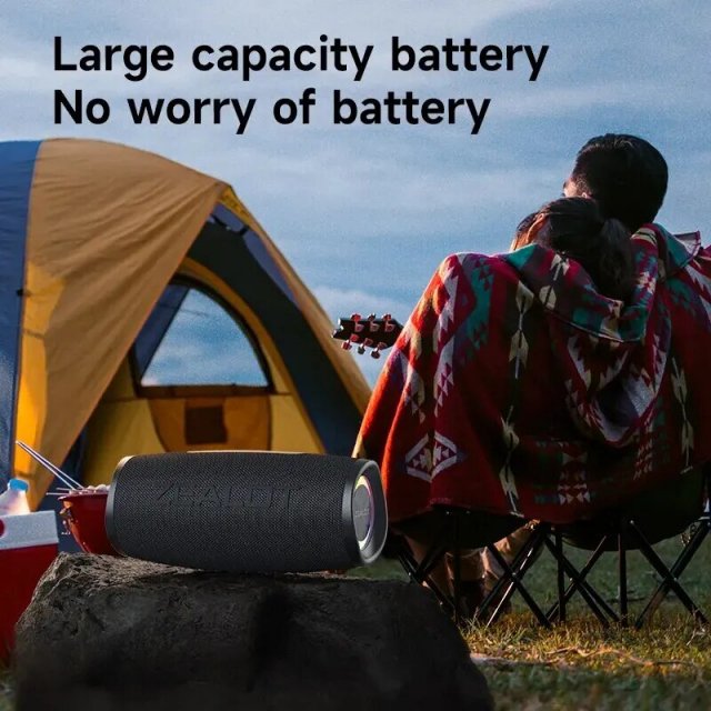 40W High-Power Portable Bluetooth Speaker with 3D Surround Sound & IPX6 Waterproof for Outdoor Use - Image 6