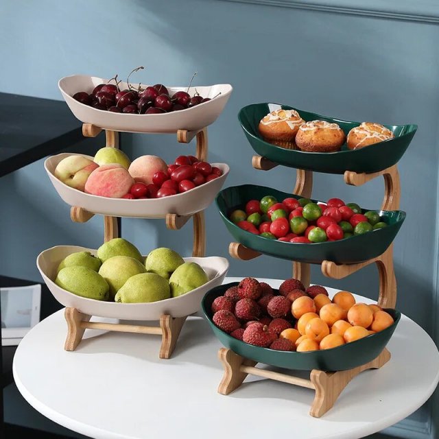 Modern Three-Layer Plastic Fruit Tray | Creative Living Room Home Decor - Image 3