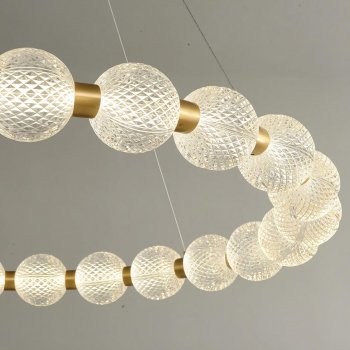 Luxury Gold Acrylic Ball Chandelier
