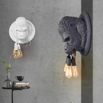 Modern Gorilla Resin LED Wall Lamp – Creative Animal Design for Versatile Home Lighting