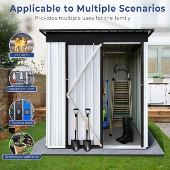 Outdoor Metal Storage Shed with Lock