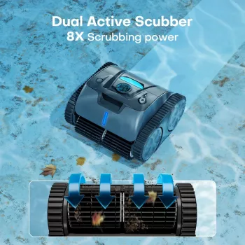 Smart Cordless Pool Vacuum Cleaner with App Control and 15000mAh Battery