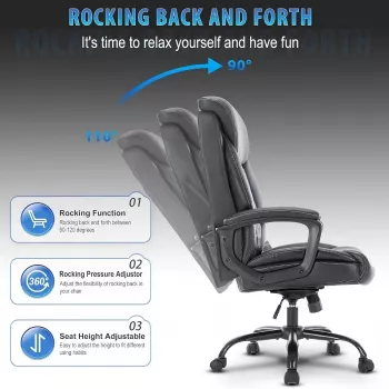 Big and Tall Ergonomic Office Chair: Adjustable, Comfort-Focused Gaming and Desk Chair