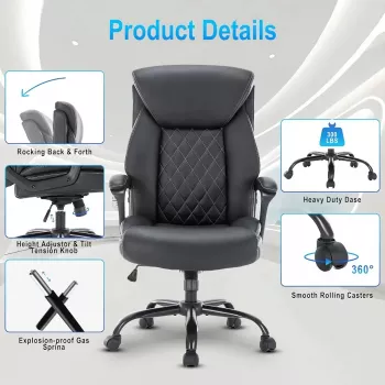 Big and Tall Ergonomic Office Chair: Adjustable, Comfort-Focused Gaming and Desk Chair