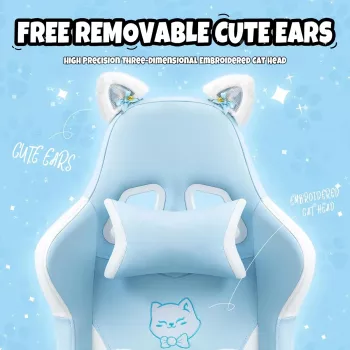 Cute Cat-Themed Ergonomic Gaming Chair
