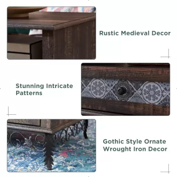 Vintage Coffee Table with Sliding Drawers