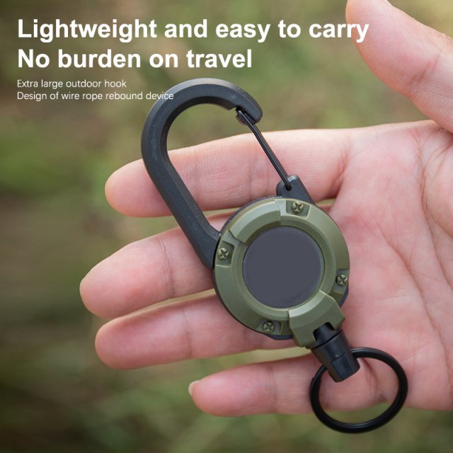 Stainless Steel Retractable Keychain with Wire Rope - Image 3