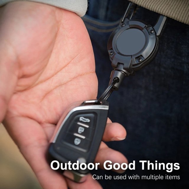 Stainless Steel Retractable Keychain with Wire Rope - Image 6