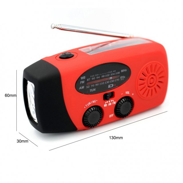 Solar Hand Crank LED Camping Lantern with AM/FM Radio and USB Charger - Image 9