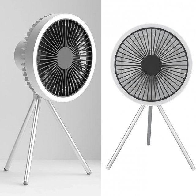 Rechargeable 10,000mAh Camping Fan with LED Lighting and Power Bank - Image 7