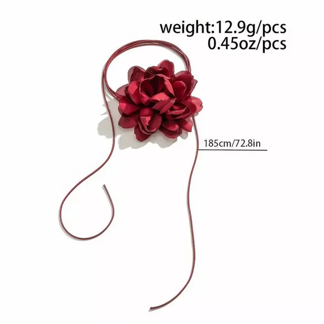 Exaggerated Big Rose Flower Choker Necklace for Women - Image 7