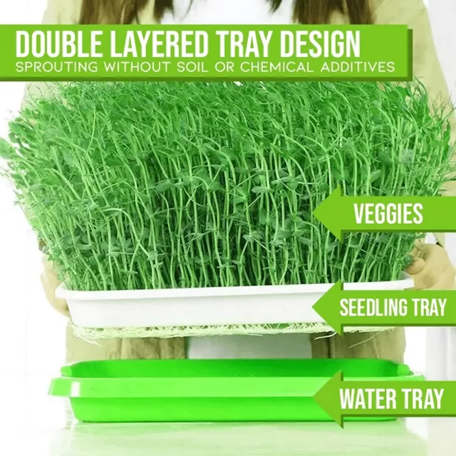 Horticultural Hydroponic Microgreens Sprouter Tray - Image 3