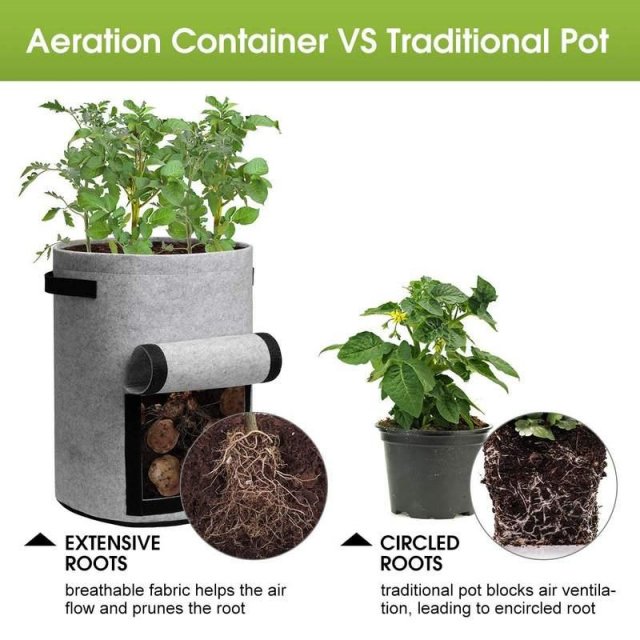 Multi-Size Felt Plant Grow Bags - Image 3