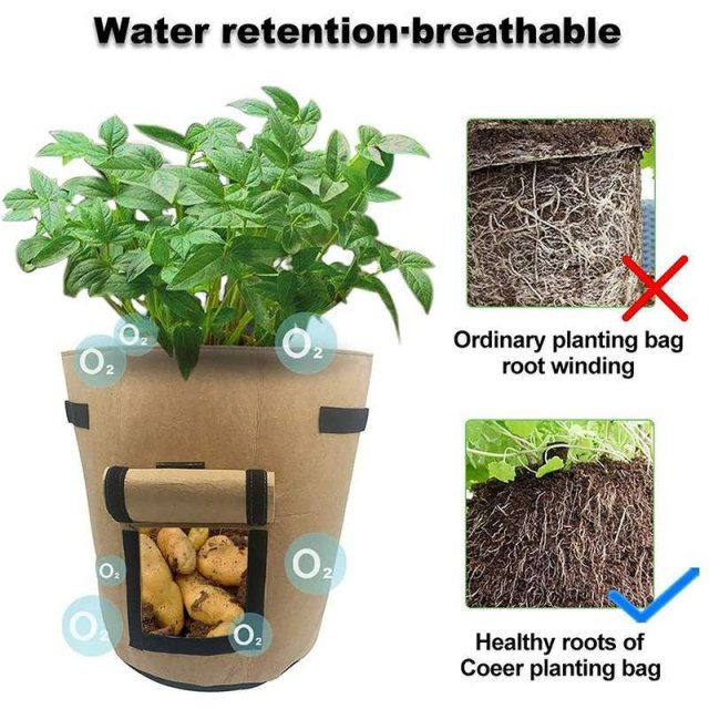 Multi-Size Felt Plant Grow Bags - Image 4