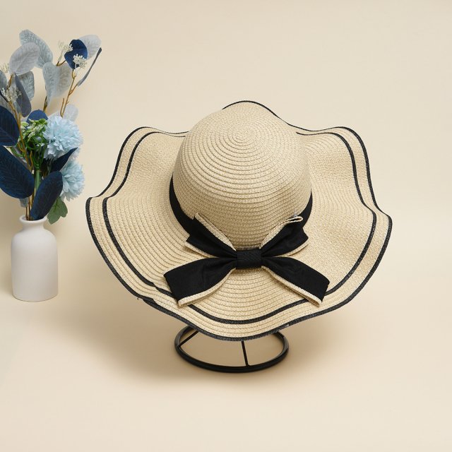 Bowknot Straw Sun Hat - Image 4
