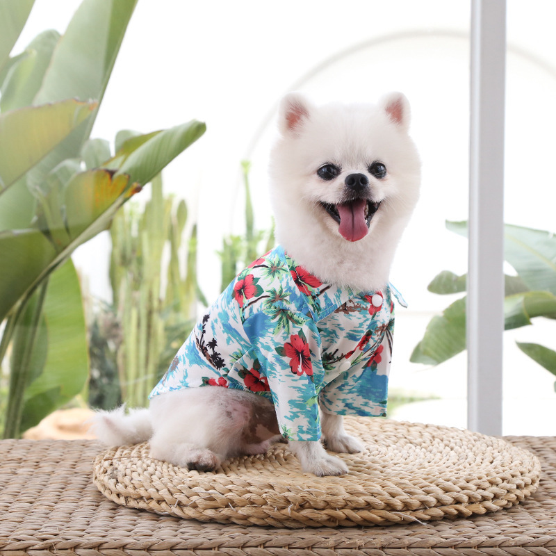 Hawaiian Summer Breeze Dog T-Shirt Pets Walking Supplies