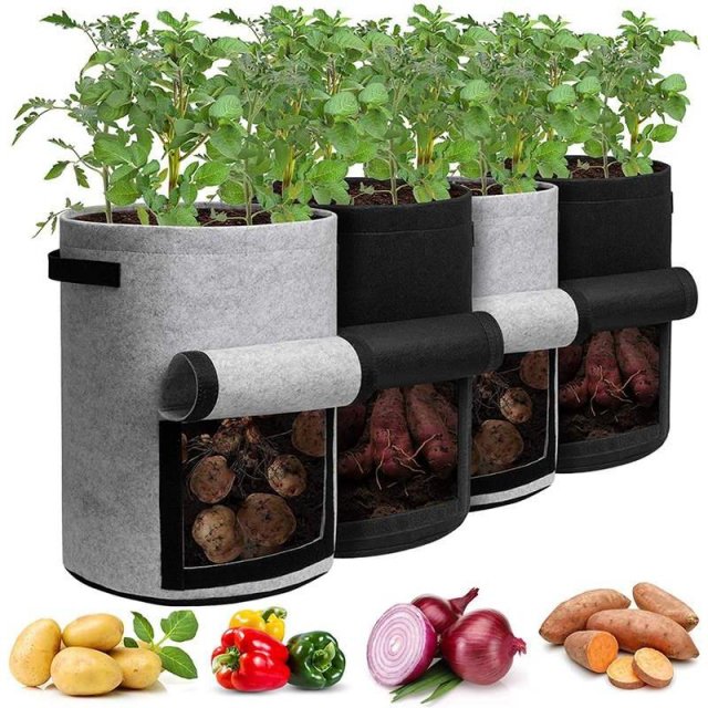 Multi-Size Felt Plant Grow Bags - Image 6