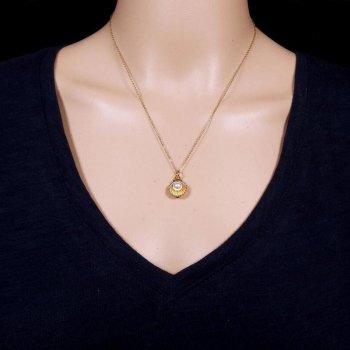 Chic Summer Shell & Imitation Pearl Pendant Necklace