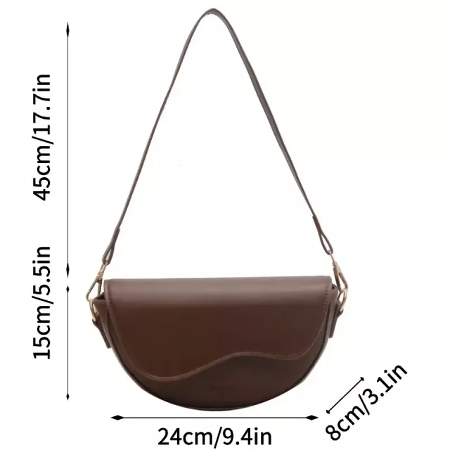 Women's Vintage Leather Chain Shoulder Crossbody Bag - Image 7