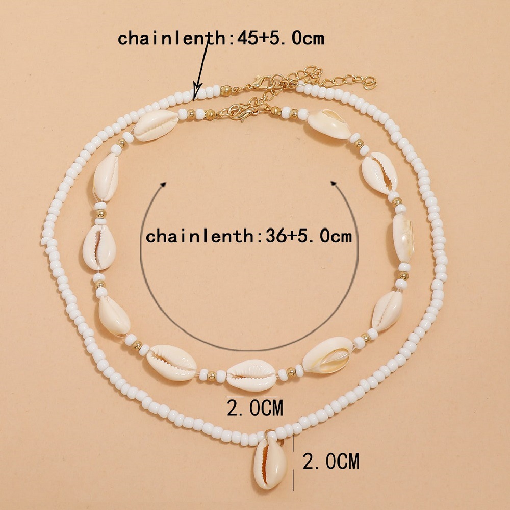 Bohemian Summer Sea Shell Choker Necklace Set Fashion Jewelry