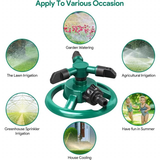 360 Degree Rotating Garden Sprinkler for Efficient Irrigation - Image 4