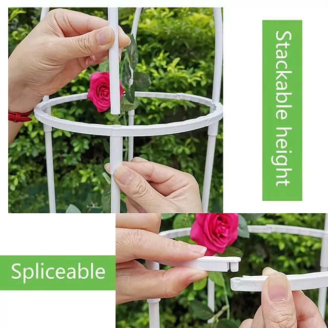 Adjustable 2/3-Tier Garden Trellis for Climbing Plants and Flowers - Image 2