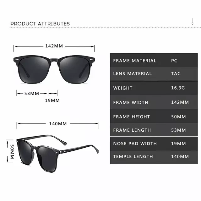 Retro Square Polarized Sunglasses for Men - Image 8