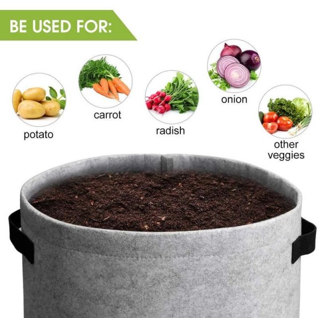 Multi-Size Felt Plant Grow Bags - Image 5