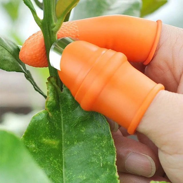 Silicone Thumb Guard Harvesting Knife - Image 2