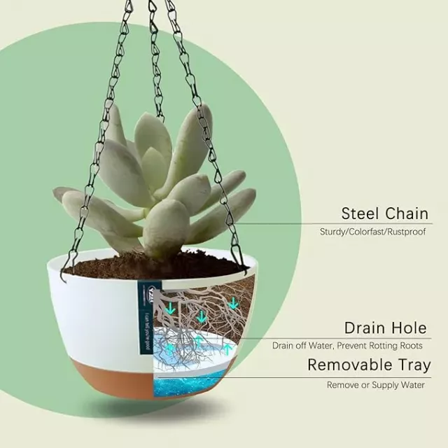 Modern Hanging Flower Pot Set - Image 3