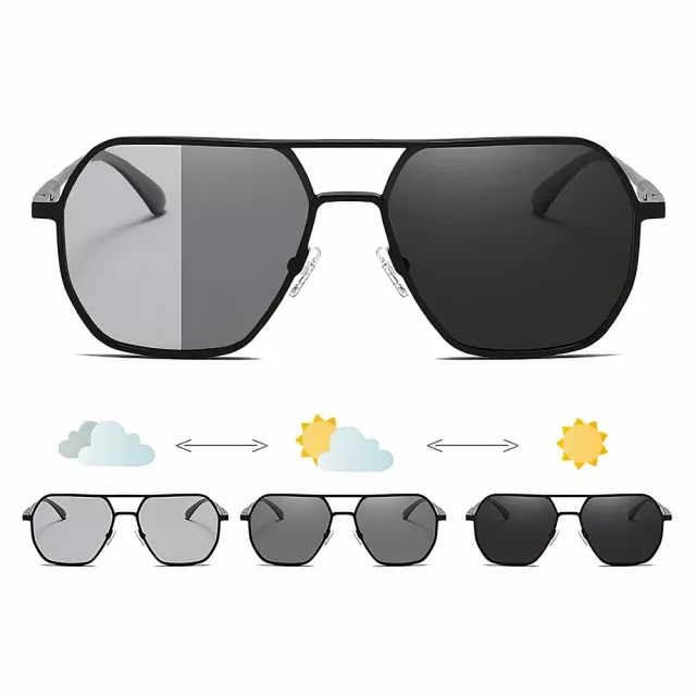 Luxury Metal Photochromic Sunglasses - Image 4