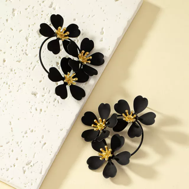 Luxurious Camellia Flower Dangle Earrings for Women - Image 5