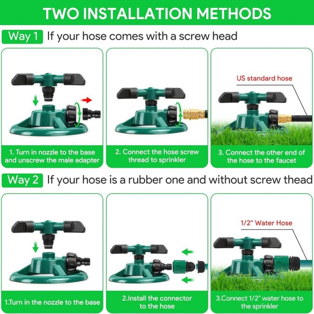 360 Degree Rotating Garden Sprinkler for Efficient Irrigation - Image 6