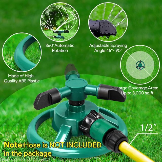 360 Degree Rotating Garden Sprinkler for Efficient Irrigation - Image 2