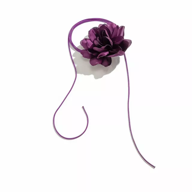 Exaggerated Big Rose Flower Choker Necklace for Women - Image 6